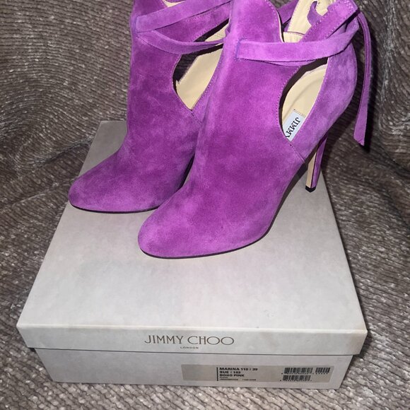NIB - Jimmy Choo Marina Bootie with Straps in Boho Pink (Size EU 39/ US 9) - Picture 2 of 9